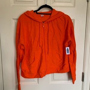 Old navy orange zip up hoodie